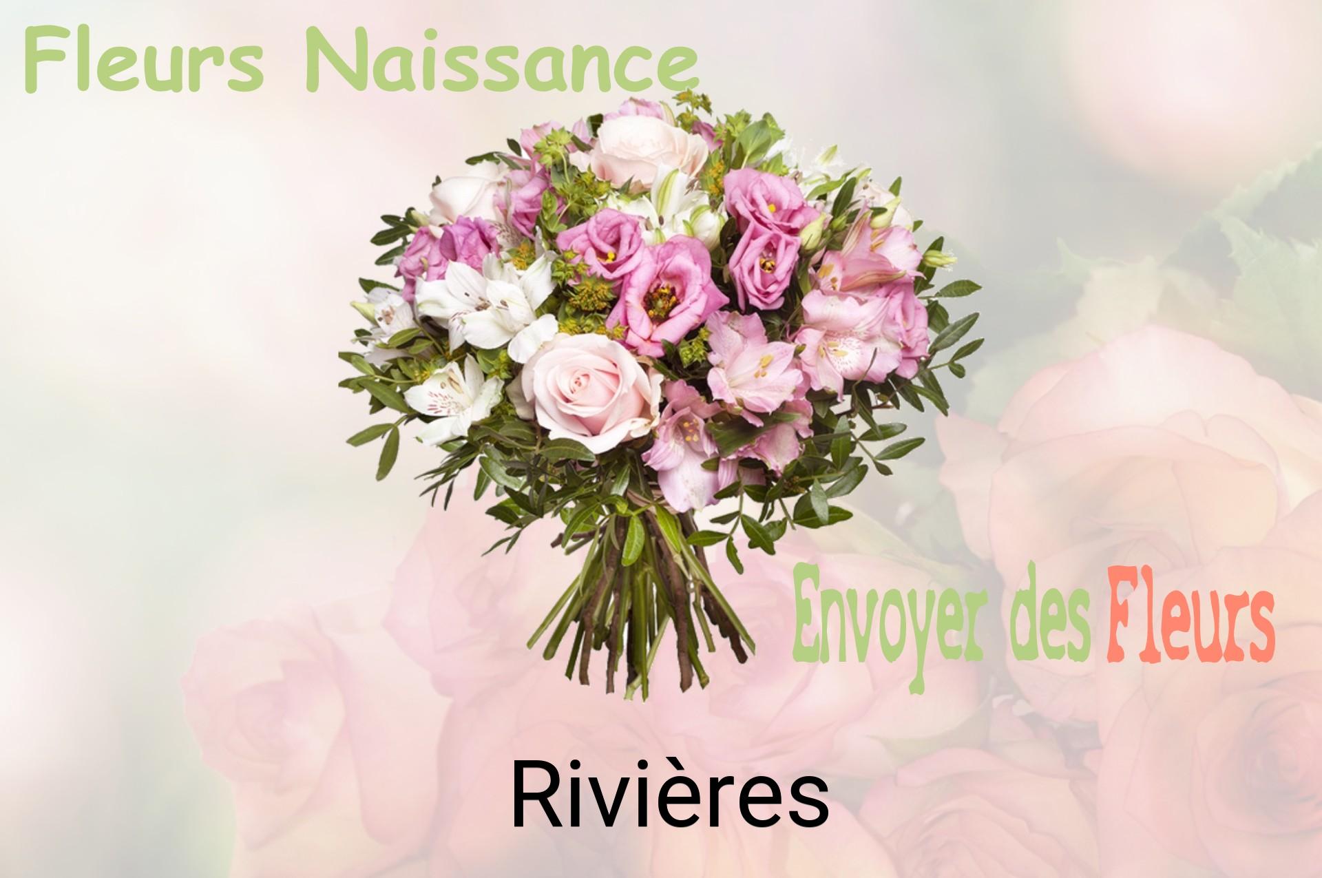 Bouquet de fleurs de naissance livré à Rivières